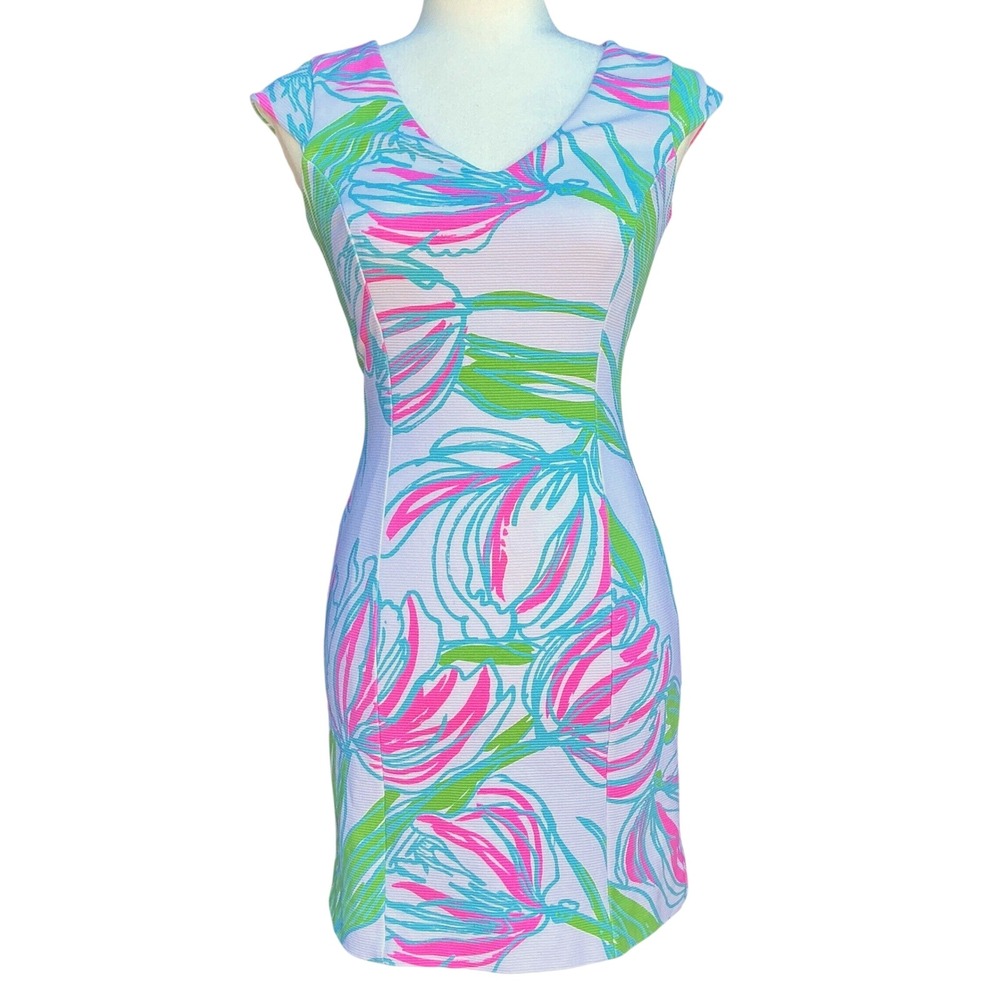 Lilly Pulitzer Womens XS Ring The Bellboy Spring Floral Shift Dress Preppy